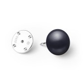 Brosa argint cu perla naturala neagra Pin DiAmanti EFB011BR_B-G